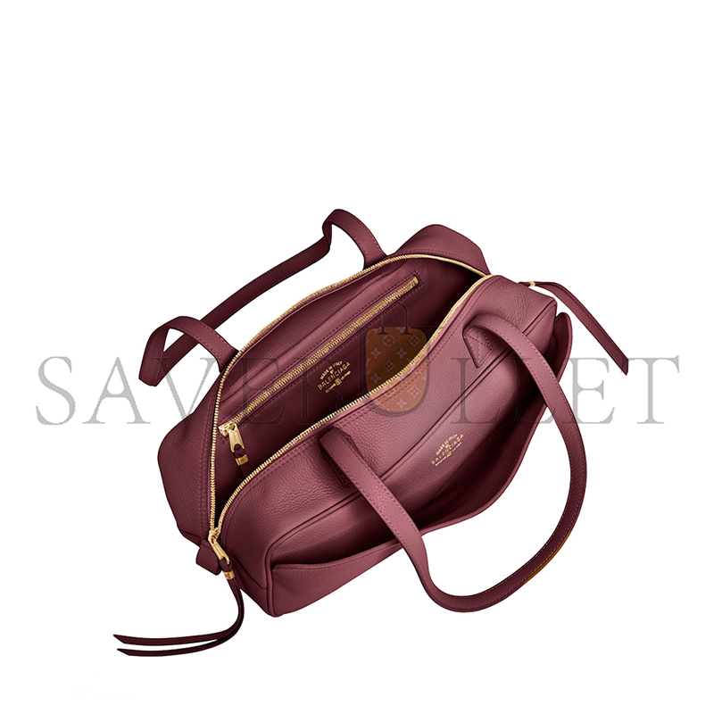 BALENCIAGA SMALL LEATHER CARRIE BOWLING TOP-HANDLE BAG 8329202 (31*12*12cm)